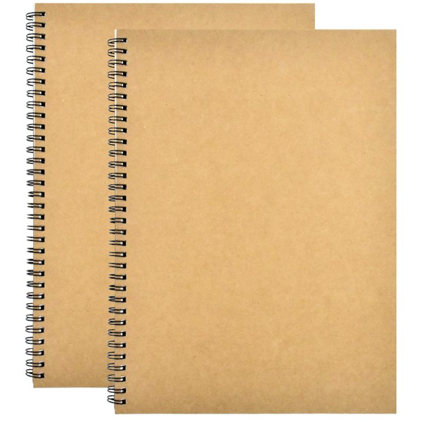 2 Pack Sketch Notebook, 280 Sides/140 Pages A4 Sketchbook, Blank