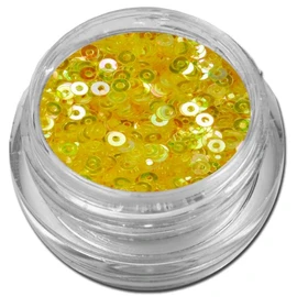 Glitter Donuts Circles Curls Glitter Nail Art Yellow