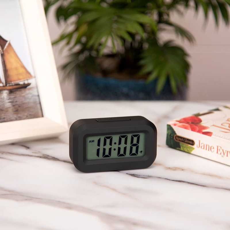 FAMICOZY Small Digital Travel Alarm Clock,Simple Operation,Easy to Read,Ascending Alarm,12/24Hr,Snooze