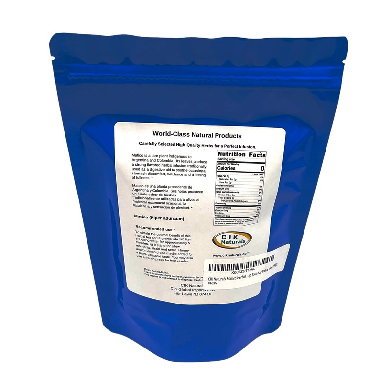 CIK Naturals Matico Herbal Infusion Tea-Piper aduncum Zip lock bag