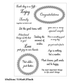 Blessing Bracelet Something Good in Every Day Family Love Friend Clear Stamps Transparent Silicone Stamp Album Cards Rubber Stamp for Card Making Decoration and DIY Scrapbooking