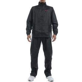 Bridgestone 80G45 Men's Raincoat, Rain Top and Bottom Set, Black, LL