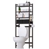 Cozivolife Over The Toilet Storage with 2 Baskets,4-Tier Bamboo Over