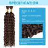 Chocolate Brown Human Braiding Hair Water Wave Bulk 100g 14