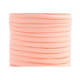 KONMAY 1 Roll 20 Yards 5.0mm Flat Soft Skinny Elastic Cord from Spanex and Nylon Fabric Stitched Stretchy Cord (Cantaloupe)