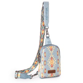 Wrangler Aztec Sling Bags for Women with Detachable Strap-Western Fashion - Color: Aztec-yellow