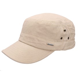 Leoodo Men’s, Women’s Military Army Style Cap Made Of Cotton, Adjustable Sun Cap for Hiking and Sports - beige
