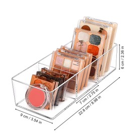JessLab Drawer Organiser, 3 Compartments Acrylic Makeup Organiser, Cosmetic Storage, Jewellery Display for Desk, Wardrobe, Bathroom, Washbasin,