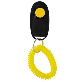 AKORD Animal Dog Cat Puppy Kitten Training Clicker Obedience Aid Plus Wrist Strap, Black