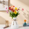 8 Pack Plastic Vases Bulk, 7" Unbreakable White Origami Flower