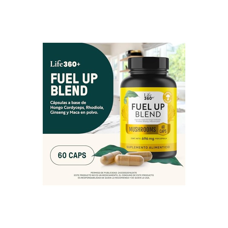 Life 360 Fuel Blend Cápsulas 696 Miligramo Porciones Suplemento Alimenticio