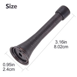 Primero Basics Spring Door Stops, Rubber Tip Bumper for Wall and Door Protection, Oil Rubbed Bronze Finish, 12-Pack – Heavy Duty Door Holder, Door Stopper, Decorative Door Stop for Bottom of Door