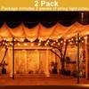 String Light Poles for Outside Deck 2 Pack 8FTHeavy Duty