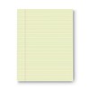 Universal Glue Top Writing Pads, Narrow Rule, LTR, Canary, 50-Sheet