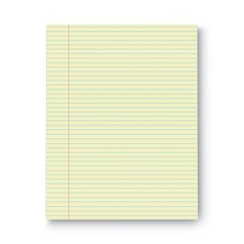 Universal Glue Top Writing Pads, Narrow Rule, LTR, Canary, 50-Sheet Pads/Pack, Dozen