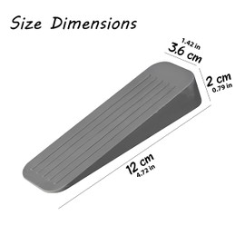 SUL Door Wedges Stopper, Heavy Duty Non-Slip Rubber Door Stop Wedge Holder, Non Scratching Non Slip Door Stop Jammer Ideal for Homes, Offices Carpet, Wood, Cement and Laminate Floor – 5pk