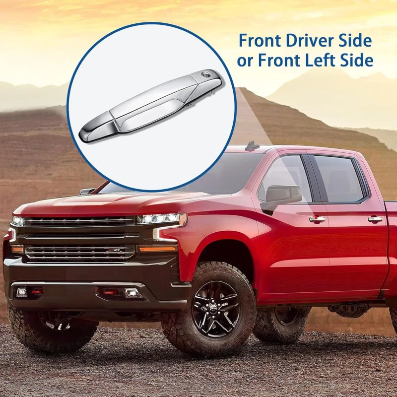 Manija Cromada Exterior Chevy/silverado/suburban/tahoe/gmc 2 Trasera