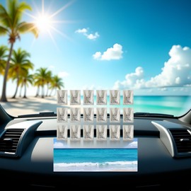 20 Pack Car Air Vent Clip Freshener Refills Solid Fragrance Replacement Pads, Long Lasting Air Freshener for Car Accessories for Women Men (Ocean)