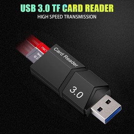 TF Card Reader, USB 3.0 High Speed Card Reader for Computer Phone TF Memory Card External Card Reader