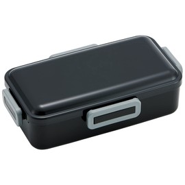 Skater PFLB8AG-A Lunch Box, Rich Black, 28.3 fl oz (830 ml), Antibacterial, Fluffy, Large Capacity, For Men, Made in Japan