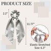 8 Pcs Satin Hair Ties with Knotted Bows, Elastic Hair