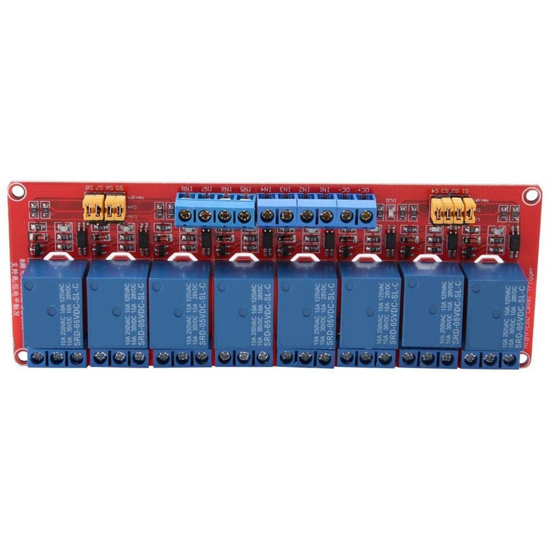 Relay Module Board, 8 Channel High & Low Trigger 5V