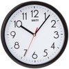Unity Wall Clock, Hastings, Silent Sweep, Modern, Black, 22 cm