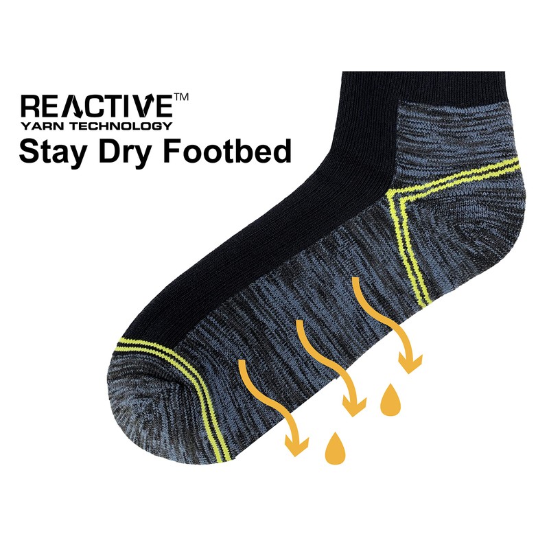 JCB - Mens Black High Vis Boot Socks | 3