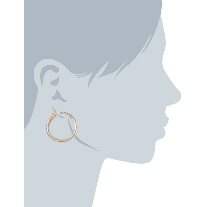 Anne Klein Classics Gold-Tone Wide Hoop Clip-On Earrings