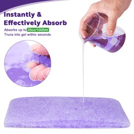 Oumee 100 Count Absorbent Commode Pads for Bedside Commode Bucket, Commode Liners Pads with Absorbent Gel, Potty Liner Pads for Adults Portable Toilet Bags Bedpans (9.5 * 5.1in-Lavender)