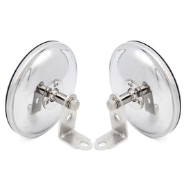 5 Inch Convex Round Mirror Blind Spot For Isuzu NPR NQR NRR FSR FVR FRR Mitsubishi Fuso Canter Truck Bus Atv Utv Adjustable Bracket 2Pcs