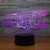 Creative 3D Fire Truck Night Light 16 Colors Changing USB