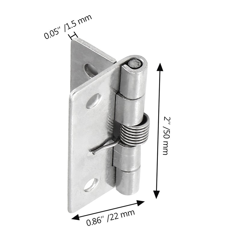 Luomorgo 4 Pcs Spring Loaded Hinges for Cabinets, 2 Inch