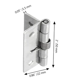 Luomorgo 4 Pcs Spring Loaded Hinges for Cabinets, 2 Inch Length Stainless Steel Spring Hinges Self Closing