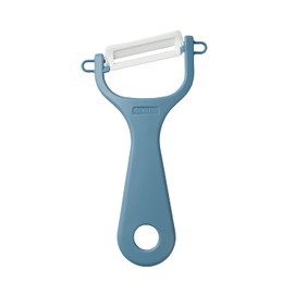 Kyocera CP-NA08DBU Ceramic Peeler, Rust Free, Easy to Clean, Peeler, Dull Blue, Diagonal Blade Type, Light and Sharp, Lasting Sharpness, Keeps Sharp, Does Not Disinfect, Bleaching, OK