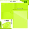 Henoyso 60 Pack 2 Pocket Folders with Clear Front Pocket