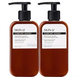 Skinyu 스킨유 이노센트 컴포트우디 로션 350g x2개 100시간 탄력 보습 Skin Yu Innocent Comfort Woody Lotion 350g x 2, 100 Hour Elastic Hydration