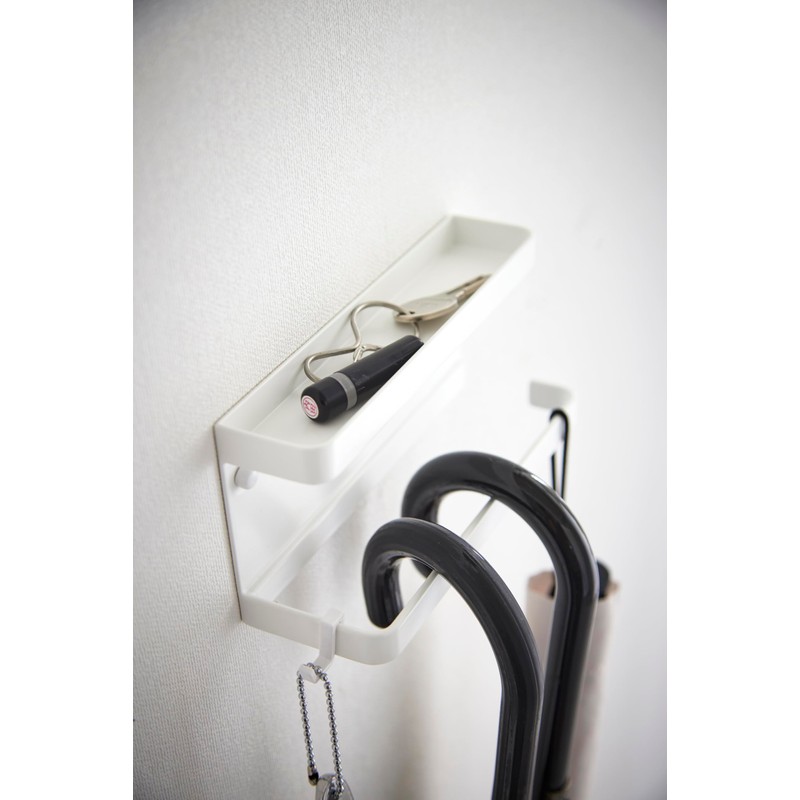 Yamazaki 6693 SMART White Steel Umbrella Holder Wall Mounted Minimalist