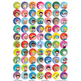 C.S. Kids SK03 Smart Rounders - Round Stickers, Teacher & Parent Reward Stickers for Kids, Praise Stickers Labels, Achievement Stickers (Pack of 280)