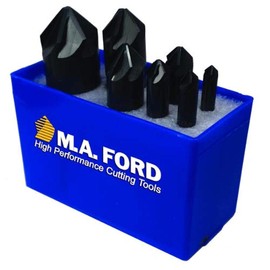 M.A. Ford 79000002 82° HSS 6 Flute Countersink 7 Piece Set, 79006