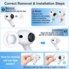 Replacement Ear Tips Compatible with AirPods Pro 3 (3 Pairs,S/M/L,Clear)