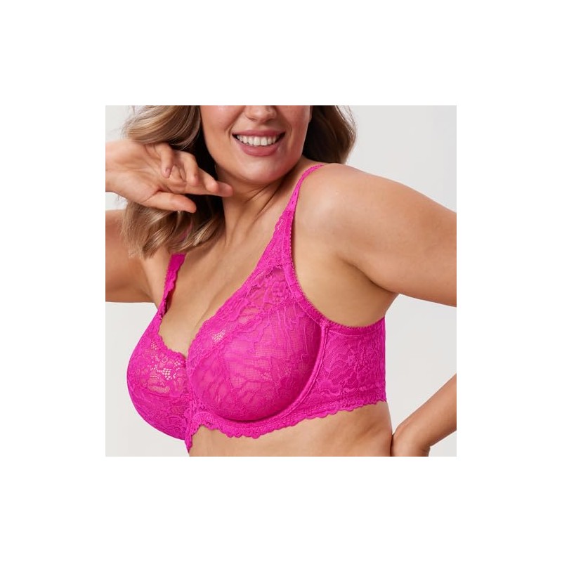 Delimira Women's Plus Size Bra Full Coverage Minimiser Non Padded