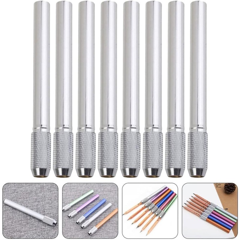 Generic [Set of 6] Pencil Extension Holder Pencil Auxiliary Axle