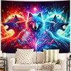 BVBOX Blacklight Tapestry,Animal Tapestry Glow In The Dark,UV Reactive Black