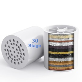 2 Pack 30 Stage Shower Filter Replacement Cartridge - Balance in Filtration and Rejuvenation for Hard Water -VeoryFly ShowerHead Water Filter Cartridge, Compatible with Any Similar Shower Filter