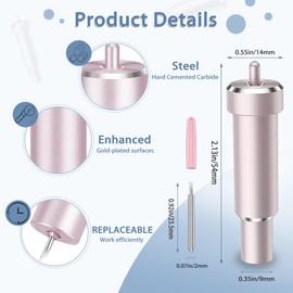 Premium Fine Point Blades, Bonded Fabric Blades, Deep Cutting Blades for Maker 3/Maker/Explore 3/Air 2/Air/One/Venture Enhance Your Crafting Experience. (Pink)