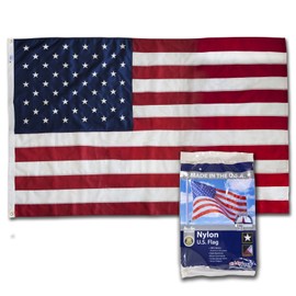 Betsy Flags 4x6 ft Nylon American Flag Brass Grommets Embroidered Stars NEW USA