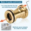 lasuroa Brass Tub Spout Adapter, RP33794 Slip-On Diverter Repair Kit