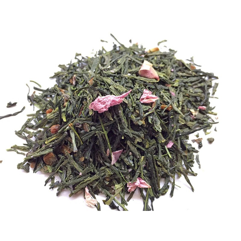 Chasandai Sakura Sencha Loose Leaf Tea, Organic Japanese Green Tea,