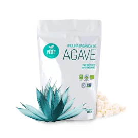 NBF Inulina de Agave Orgánica en Polvo 454gr | Prebiótico de Fibra Sin Gluten |Kosher, NOGMO| Apoyo Digestivo Natural | Ideal para Jugos y Batidos